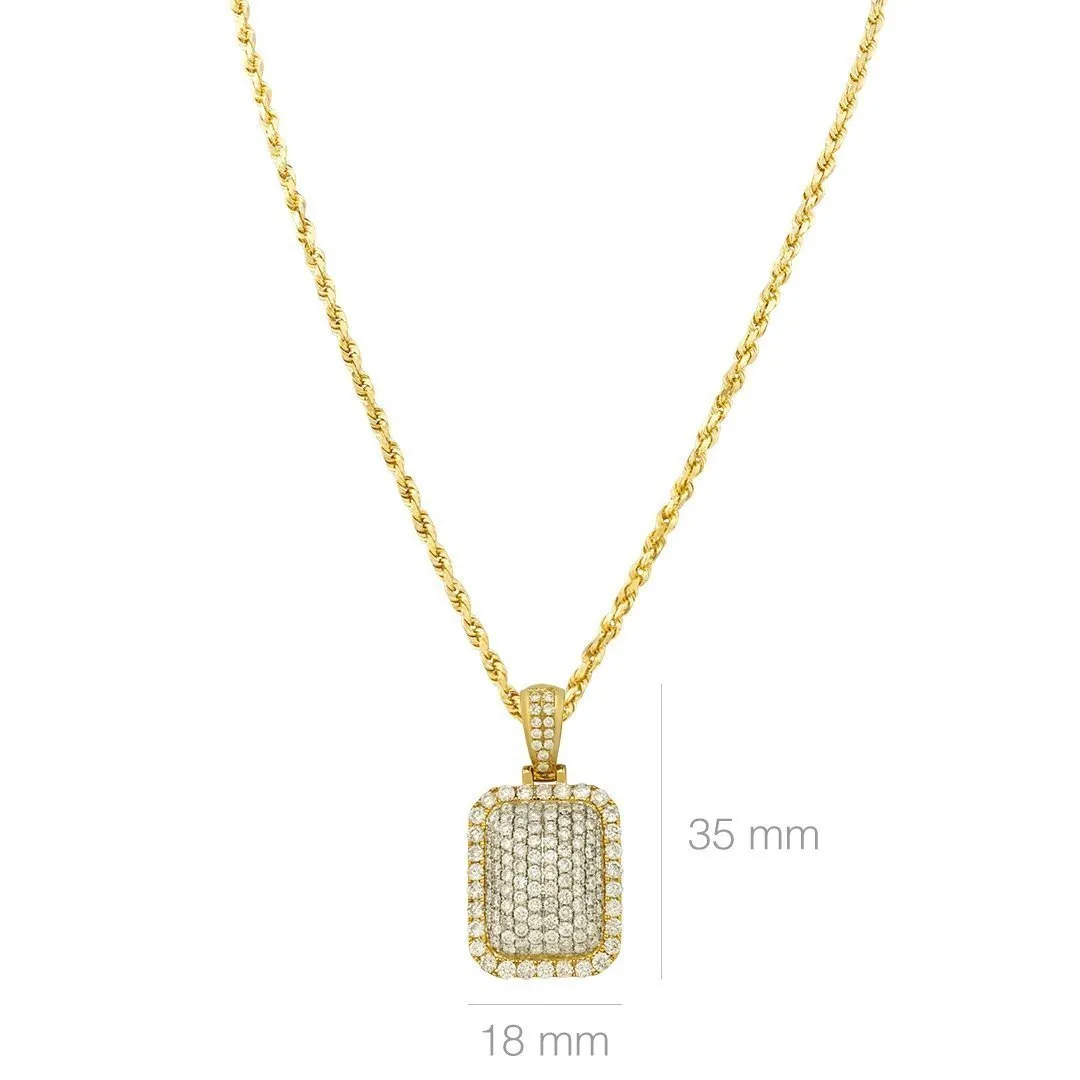 10k Yellow Gold Royal Collection Diamond Pendant 3 Ctw