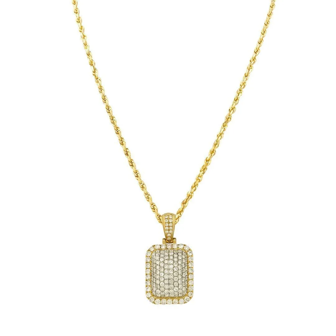 10k Yellow Gold Royal Collection Diamond Pendant 3 Ctw