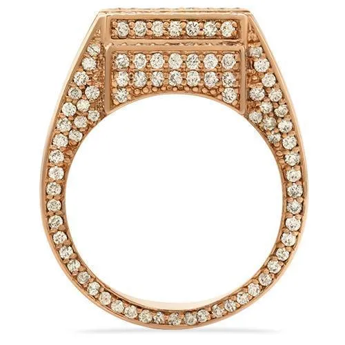 14k Rose Gold Diamond Channel Set Ring 5.50 Ctw