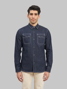 3sixteen Crosscut Western Indigo Denim Shirt