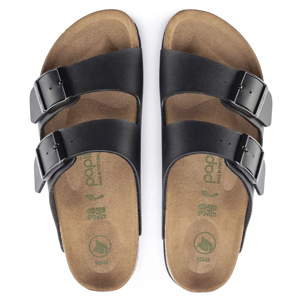 BIRKENSTOCK ARIZONA PLATFORM VEGAN BLACK BIRKOFLOR - WOMENS