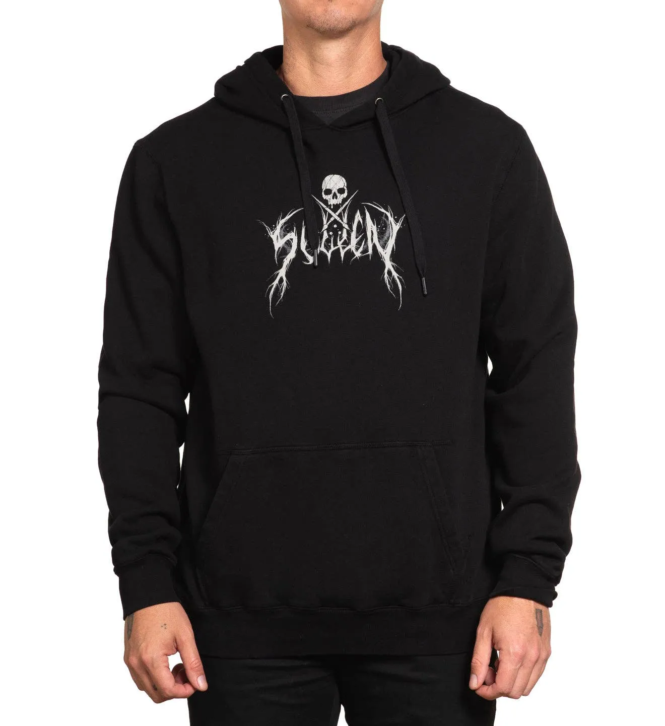 Black Batface Pullover Hoodie