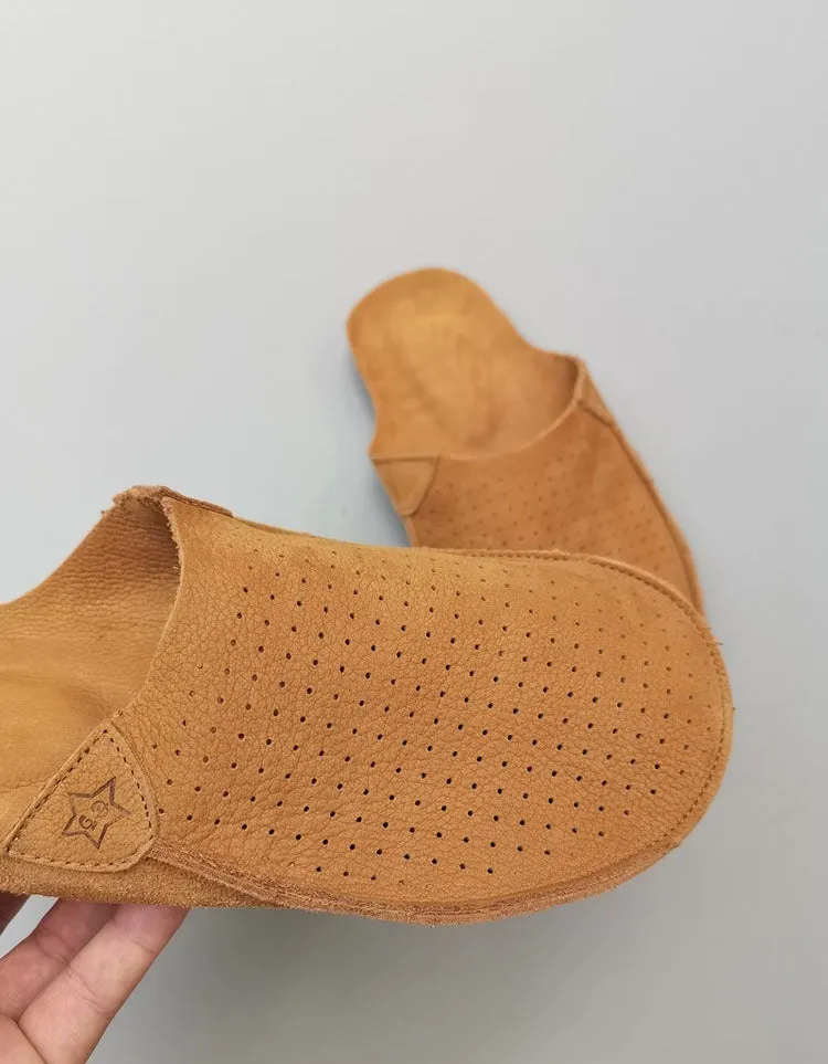 Comfortable Soft Leather Slipper Mules for Men 39-45