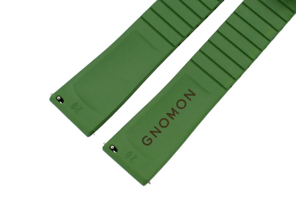 Gnomon FKM Rubber Strap Green