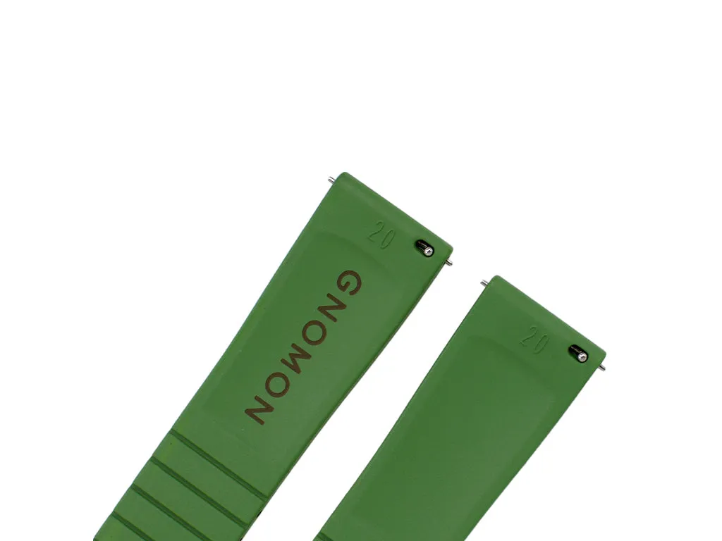 Gnomon FKM Rubber Strap Green