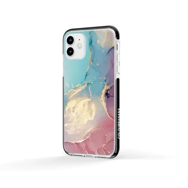 iPhone Case - Gold Rose Pink and Light Blue