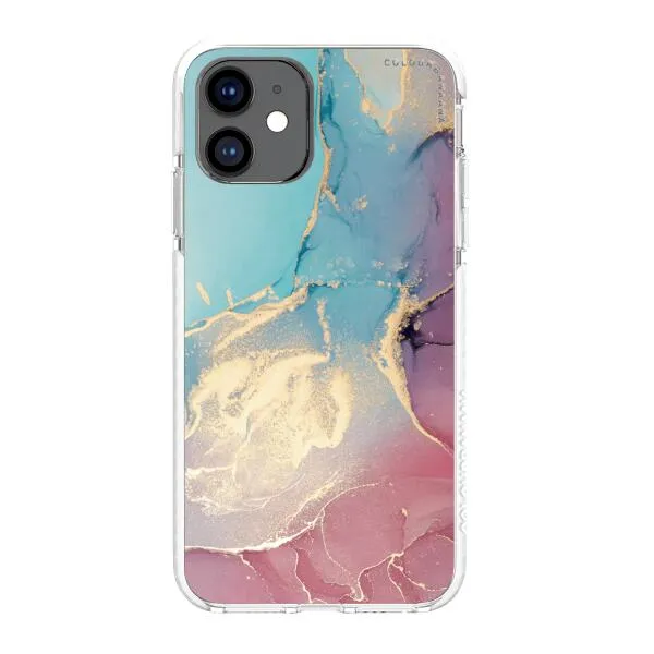 iPhone Case - Gold Rose Pink and Light Blue