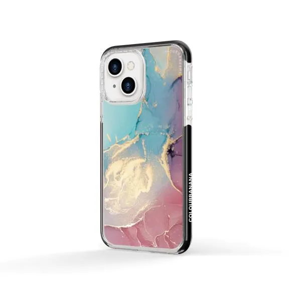 iPhone Case - Gold Rose Pink and Light Blue