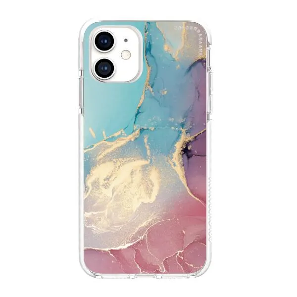 iPhone Case - Gold Rose Pink and Light Blue