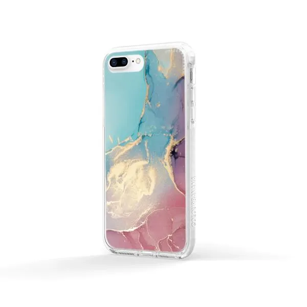 iPhone Case - Gold Rose Pink and Light Blue