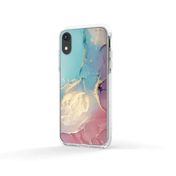 iPhone Case - Gold Rose Pink and Light Blue