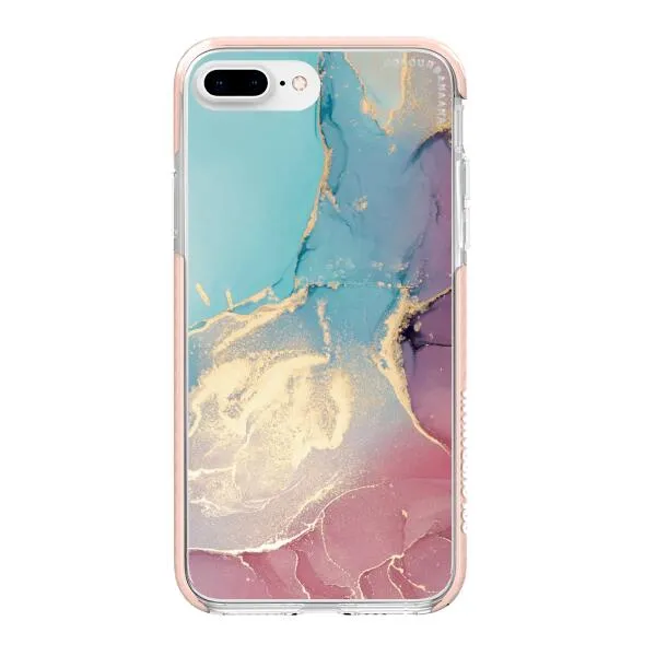 iPhone Case - Gold Rose Pink and Light Blue