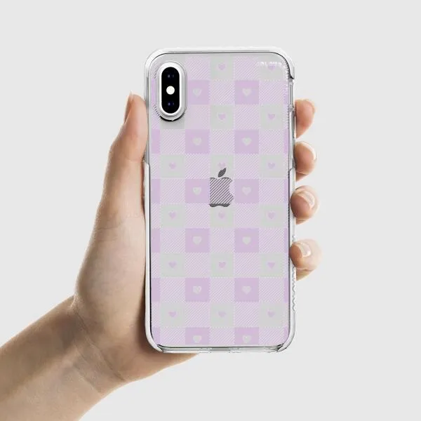 iPhone Case - Pastel Lilac And Off White