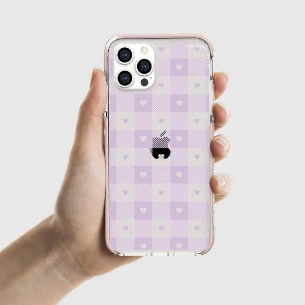 iPhone Case - Pastel Lilac And Off White