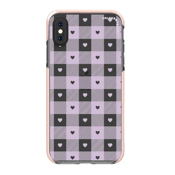 iPhone Case - Pastel Lilac And Off White