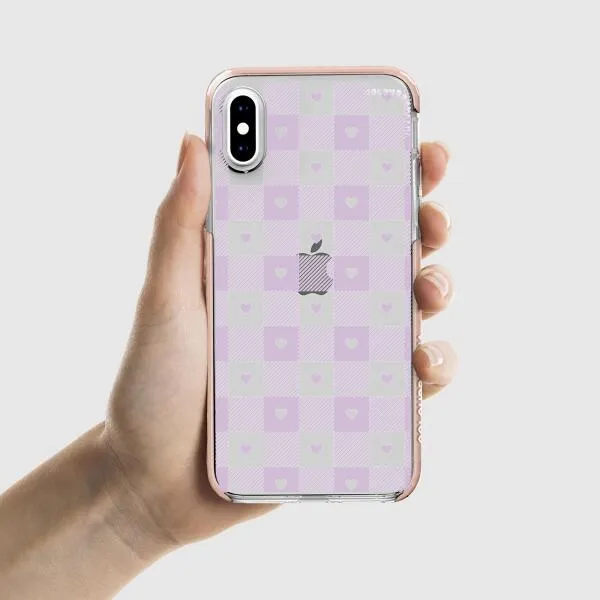 iPhone Case - Pastel Lilac And Off White