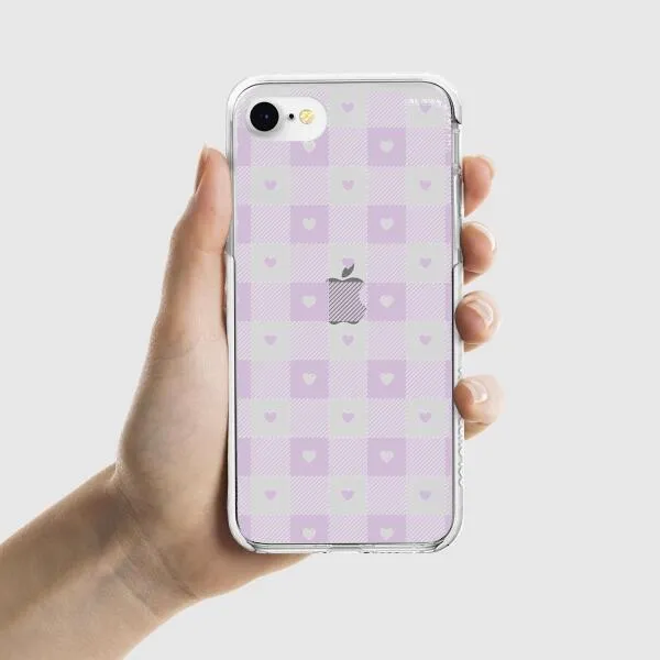 iPhone Case - Pastel Lilac And Off White