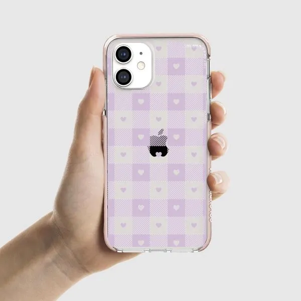 iPhone Case - Pastel Lilac And Off White