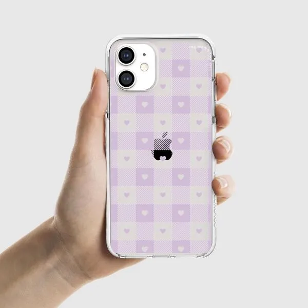 iPhone Case - Pastel Lilac And Off White