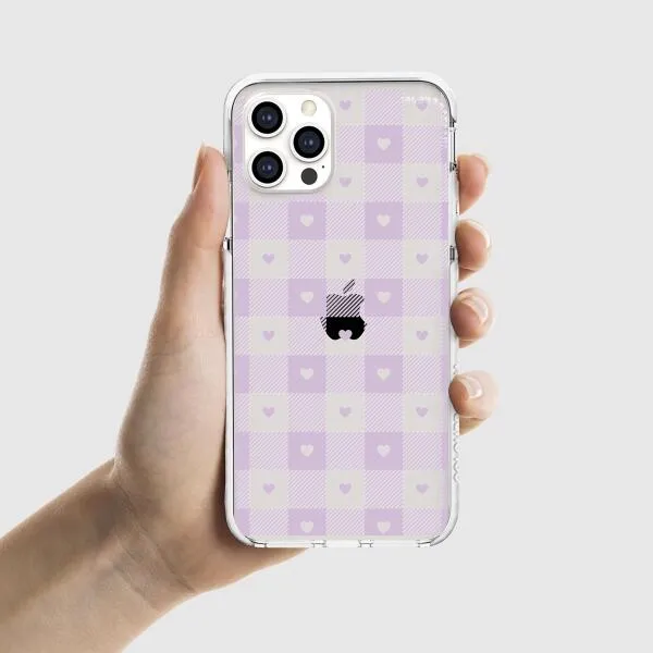 iPhone Case - Pastel Lilac And Off White