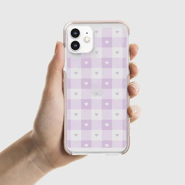 iPhone Case - Pastel Lilac And Off White