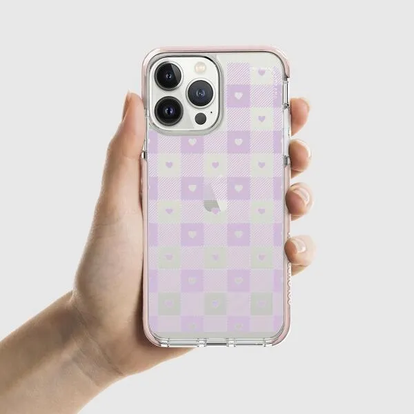 iPhone Case - Pastel Lilac And Off White