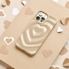 Melting Heart Phone Case - Biscuit Beige