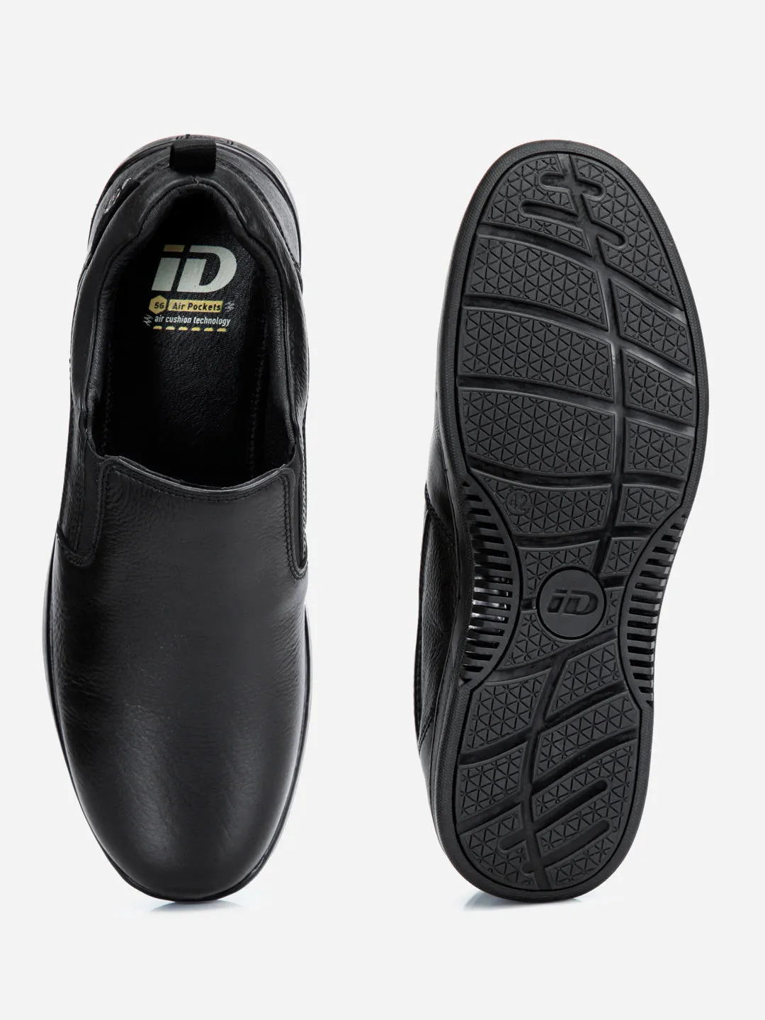 Men's Black Round Toe Slip On Semi Formal (ID2166)