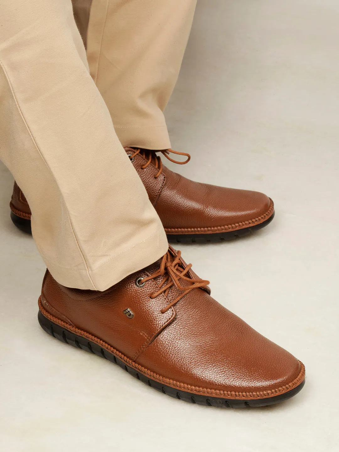 Men's Tan Comfort Fit Semi Formal Lace Up (ID2072)