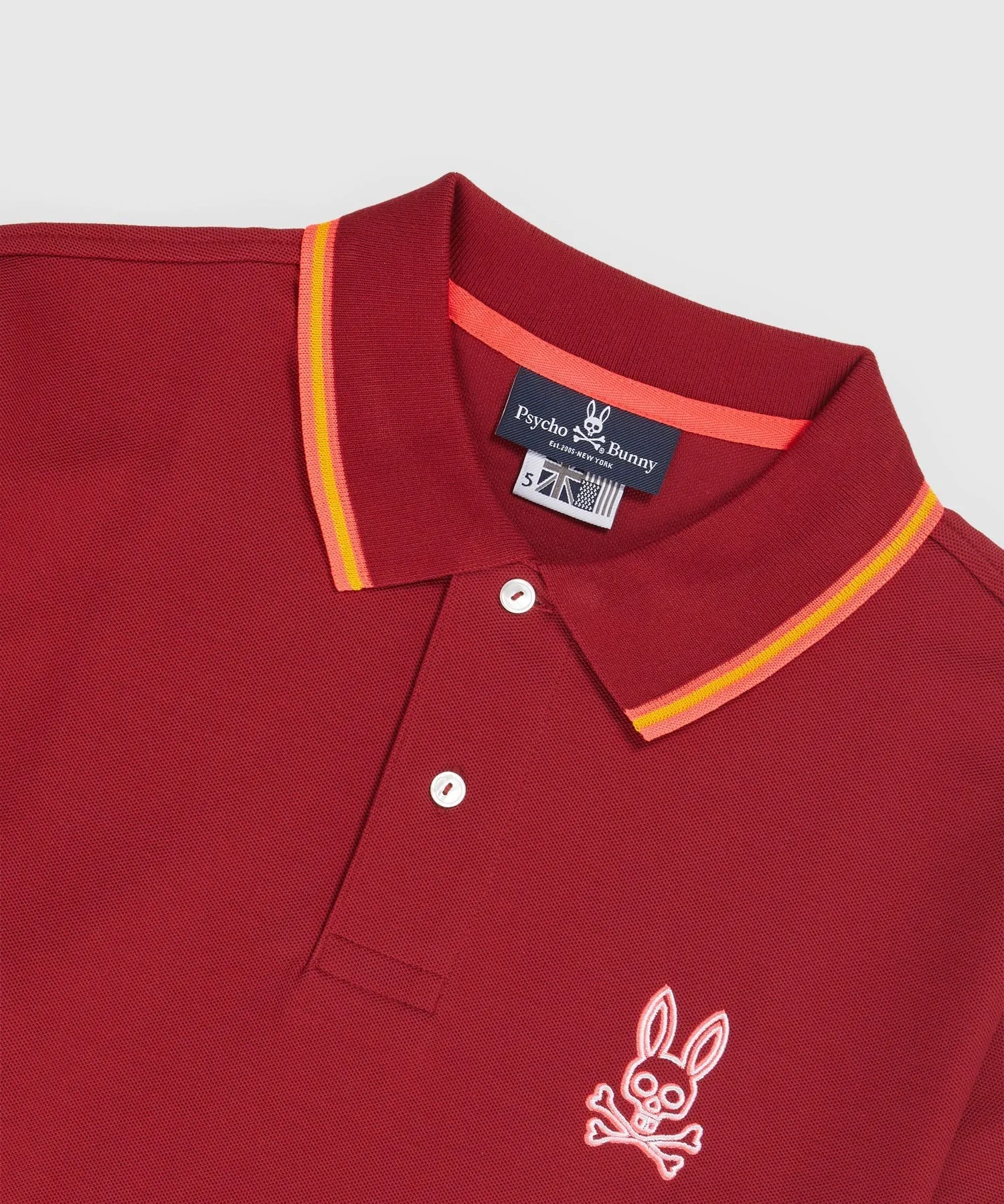 Psycho Bunny Gresham Embroidered Polo - Rio Red