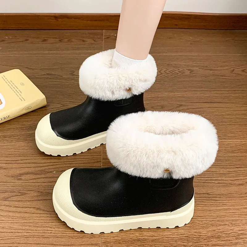 Short Tube Thick Sole Comfortable Fashion Non-slip Rubber Snow Boot