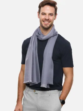 Silver Diamond Mens Cashmere Scarf