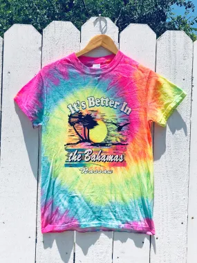 VINTAGE: Neon Tie-Dye Graphic T-Shirt